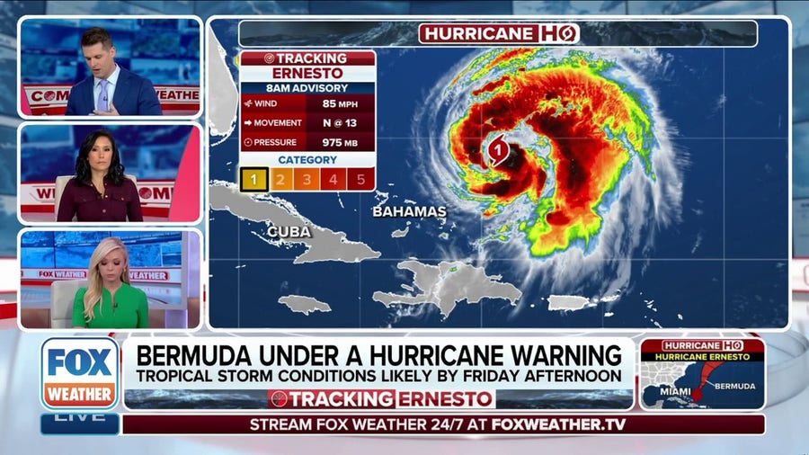 Ernesto could become major hurricane on approach to Bermuda