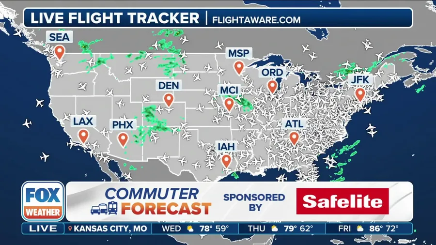 FOX Weather commuter forecast: How travel conditions look across the US