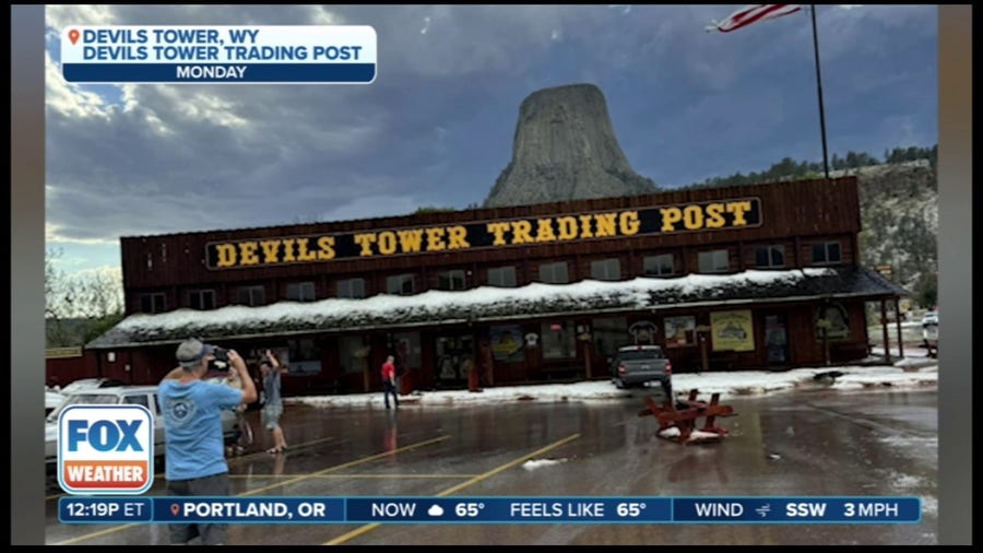 'Did it snow here?' Massive hailstorm clobbers Devils Tower National Monument