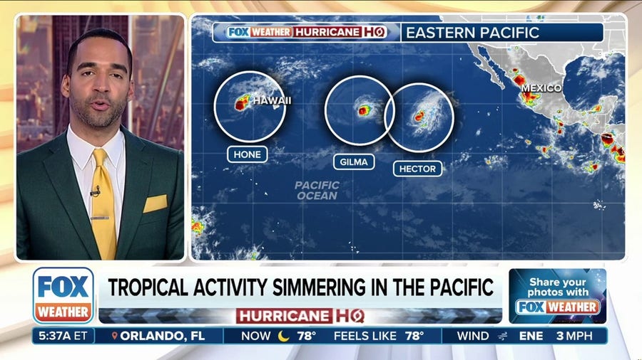 Tropical activity simmering in Pacific