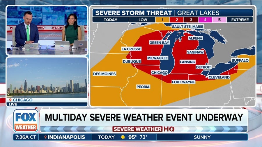 More severe weather set to blast the Midwest, Great Lakes on Tuesday