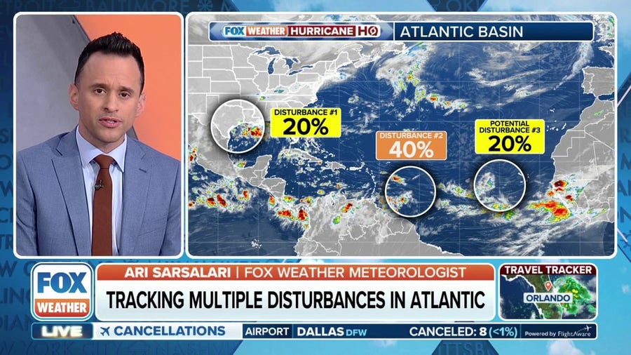 Forecasters monitoring 3 systems for potential tropical development as peak of Atlantic hurricane season nears