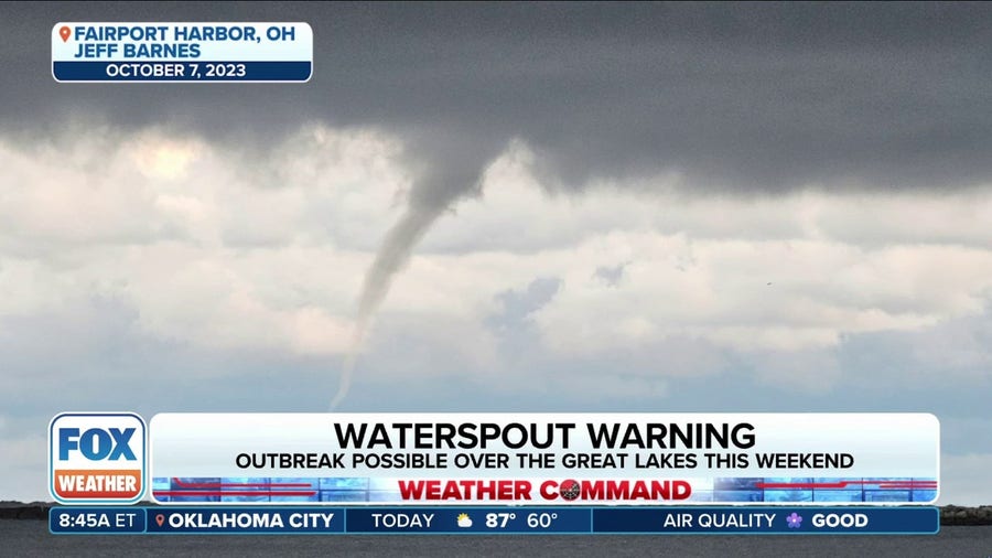 Waterspout outbreak possible over the Great Lakes this weekend