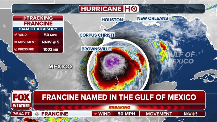 Tropical Storm Francine named in Gulf of Mexico with impacts for US Gulf Coast