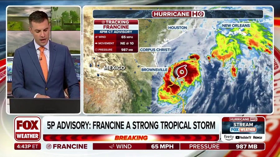 Latest advisory on Tropical Storm Francine