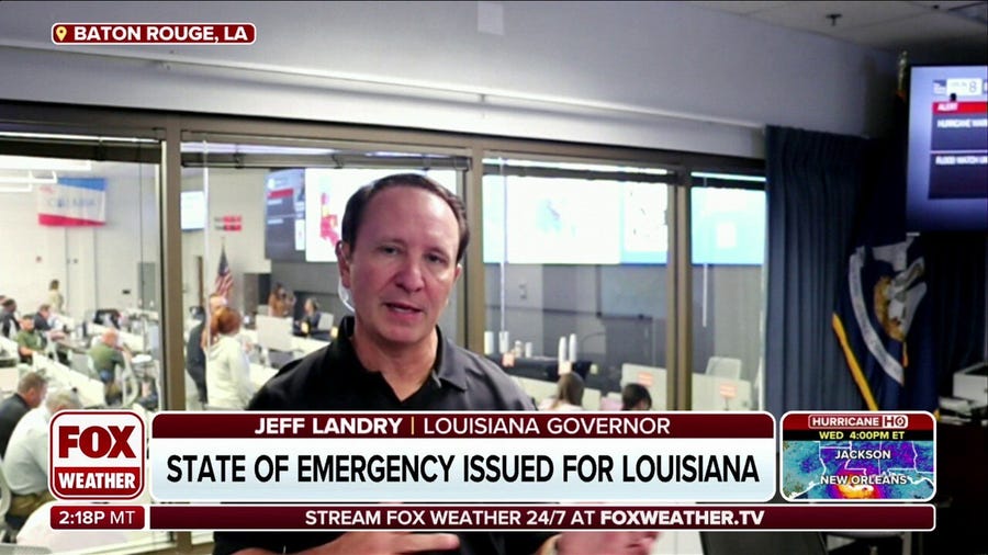 Louisiana Gov. Jeff Landry speaks on Tropical Storm Francine