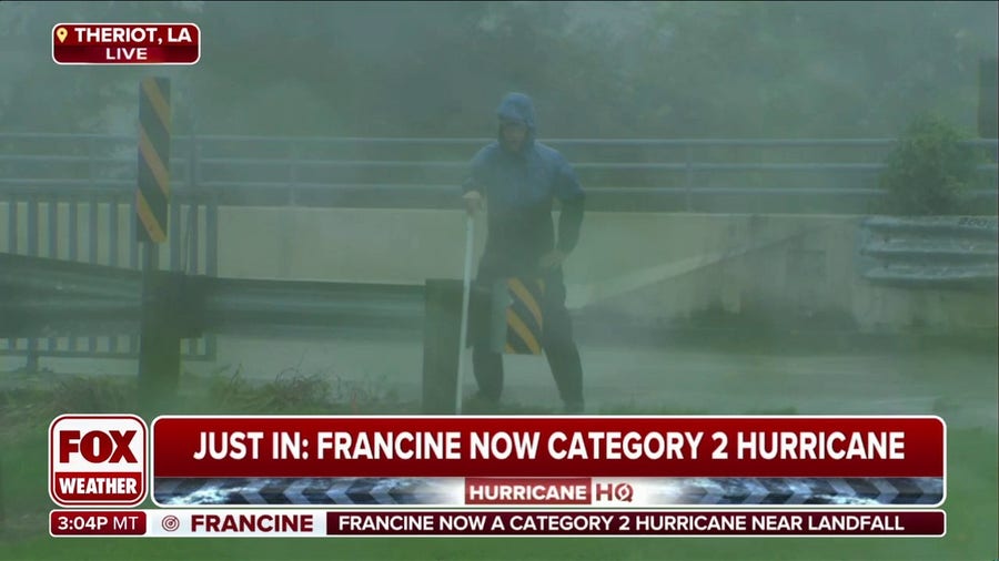 Unrelenting wind pummels southern Louisiana as Hurricane Francine nears landfall