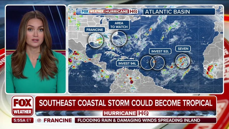 Tracking Tropical Depression 7 and several areas to watch for development in Atlantic