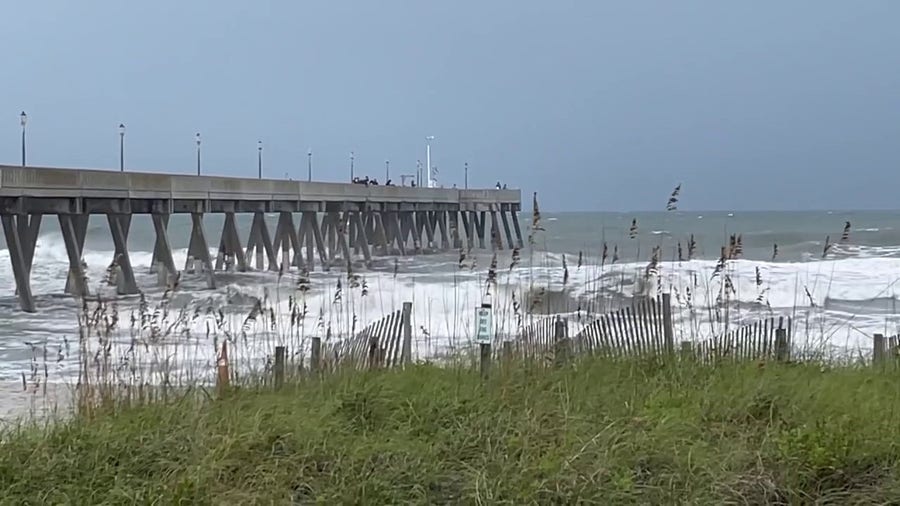 Large waves at Wrightsville Beach