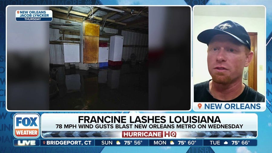 New Orleans man awakes to find flooding from Francine