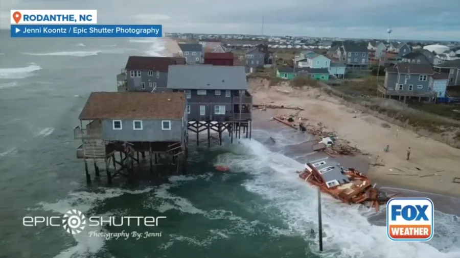 Watch: Another home collapses on North Carolina's Outer Banks