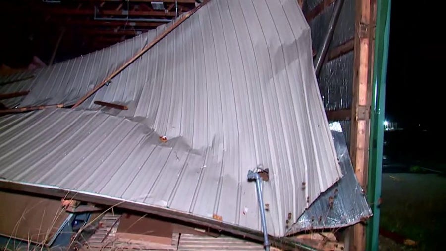 Delaware Co, IN rips roof off building