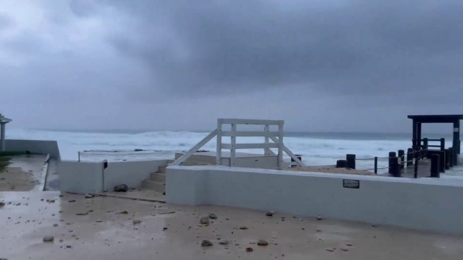 Watch: Winds from Tropical Storm Helene slam Grand Cayman