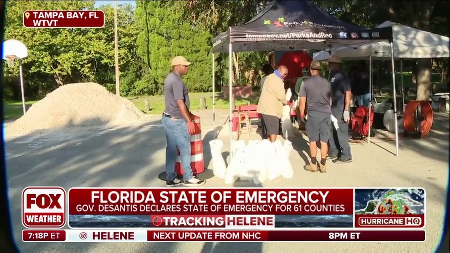 Florida residents prepare for Helene as it heads for Florida