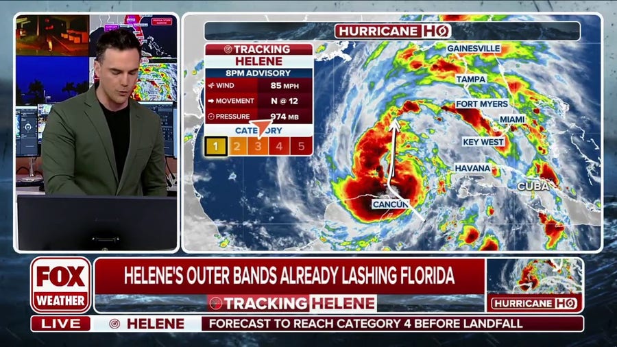 Hurricane Helene on track for late Thursday landfall along Florida coast