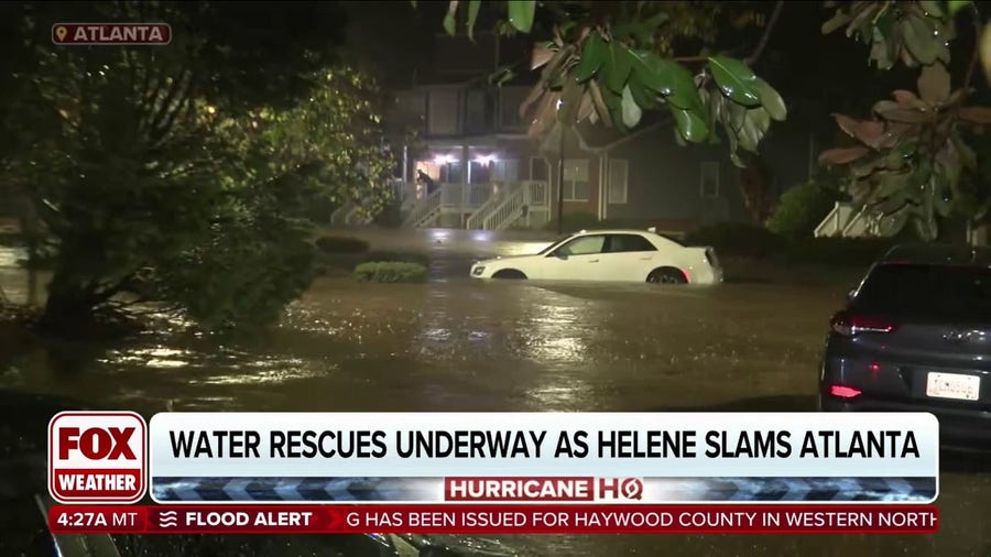 Water rescues underway as Helene slams Atlanta