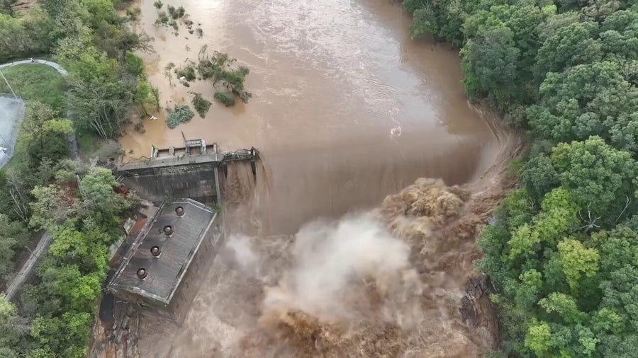 Dam crests after Helene drenches east Tennessee