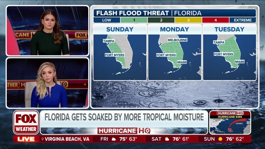 Tropical downpours to flood Florida next week