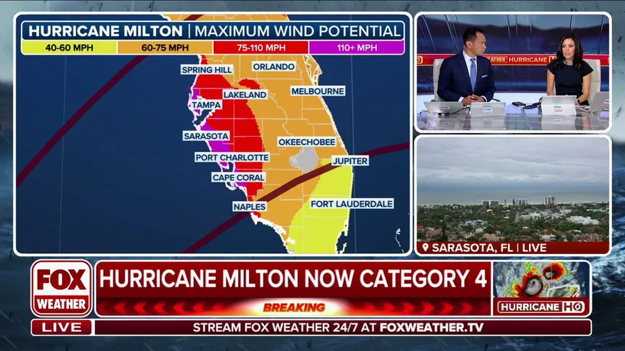 Milton explodes into a Category 4 hurricane