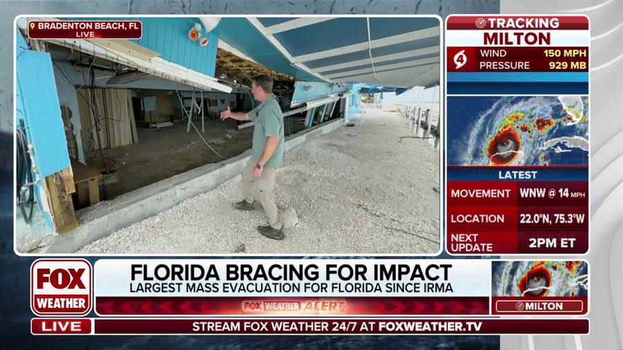 Bradenton Beach faces historic storm surge from Milton still reeling from Helene's wrath