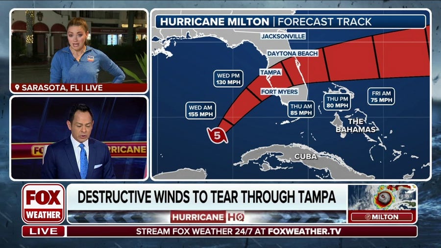 Millions brace for Milton's wrath as Category 5 hurricane barrels toward Florida