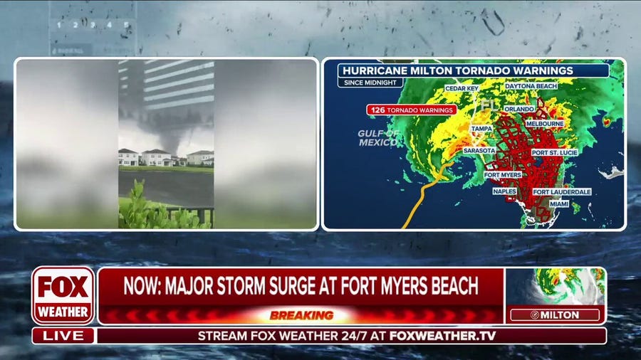 Hurricane Milton creates tornadic conditions in southern Florida