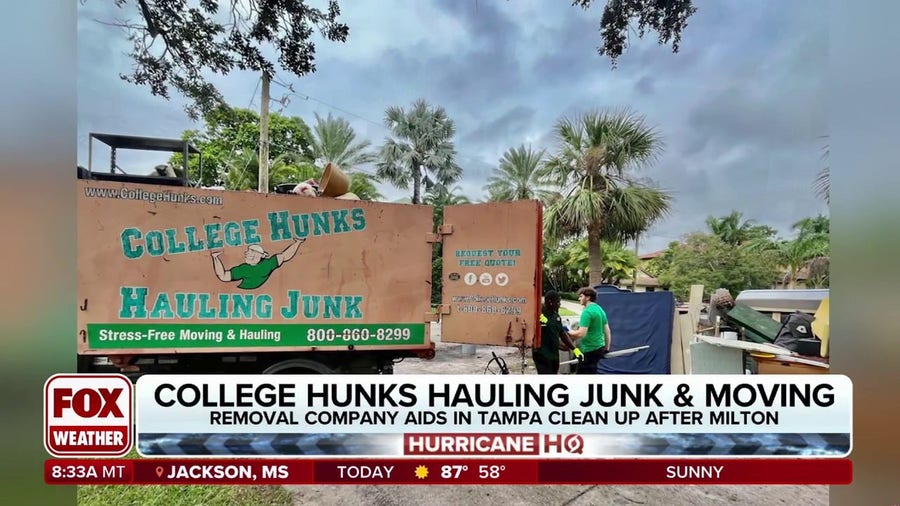 Junk removal company aids in Tampa cleanup after Hurricane Milton