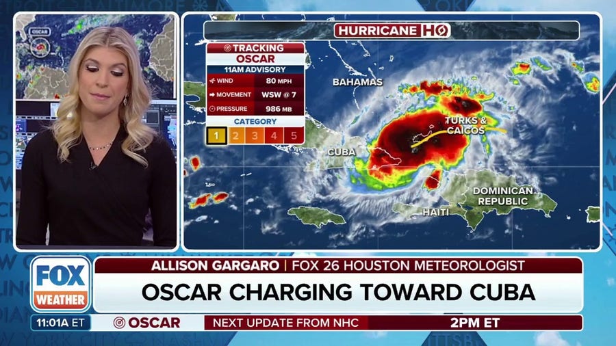 Hurricane Oscar aims for Cuba after blasting Bahamas