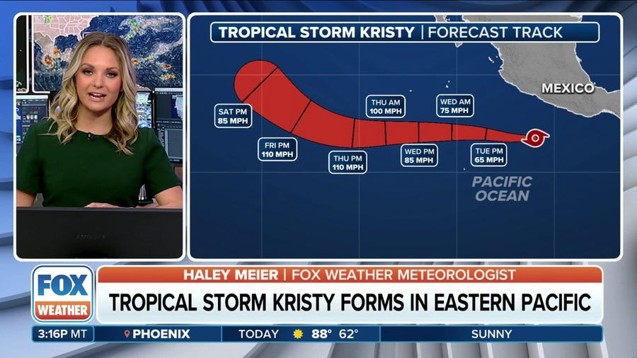 Tropical Storm Kristy forms in Eastern Pacific Ocean