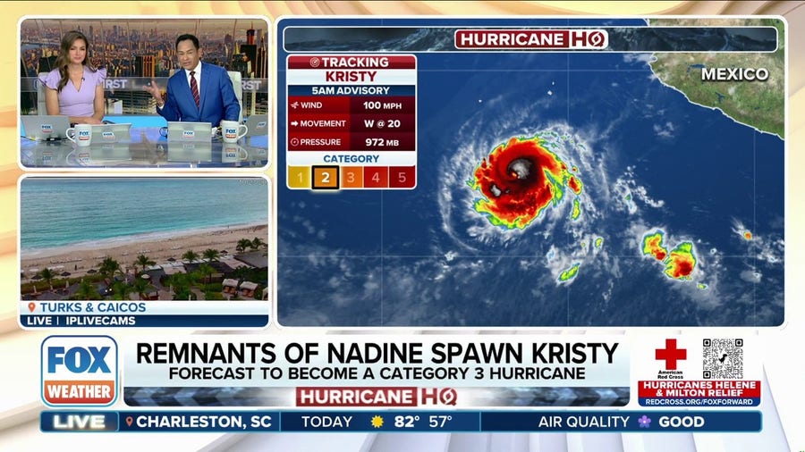 Kristy to rapidly intensify into major hurricane in Pacific