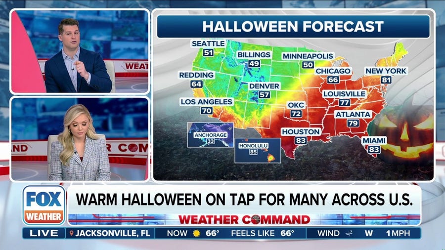 Near-record warmth expected for parts of US on Halloween