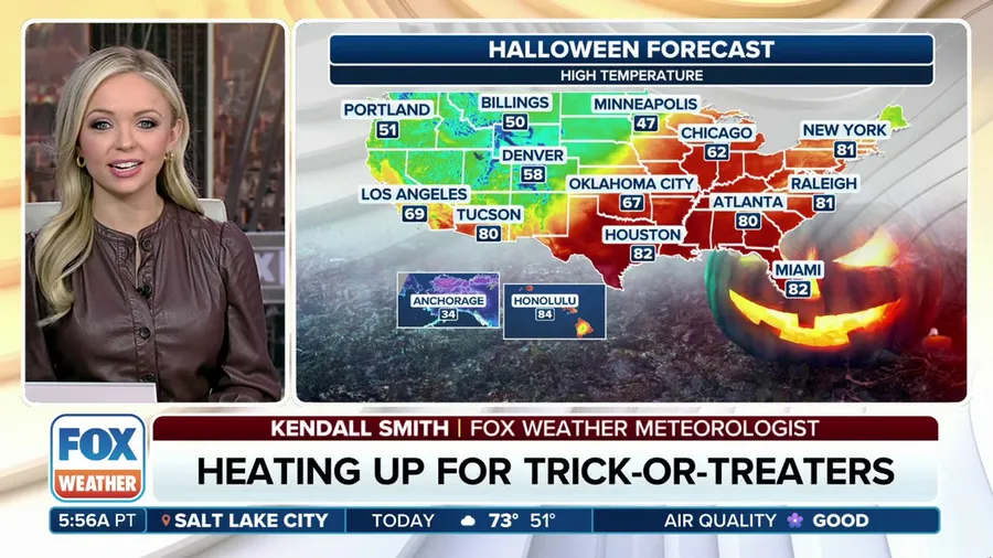 Eerily warm Halloween expected in East as chilling temps engulf West