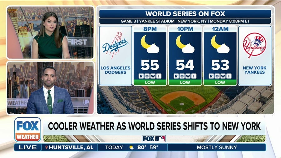 World Series moves to New York where cooler weather has set in