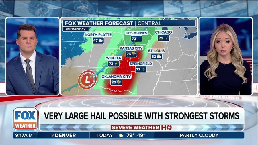 Cold front to spark severe storms across Central Plains this week