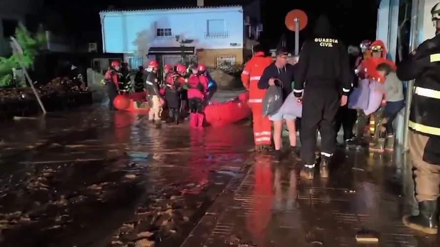 Watch: Deadly flooding swamps Spain