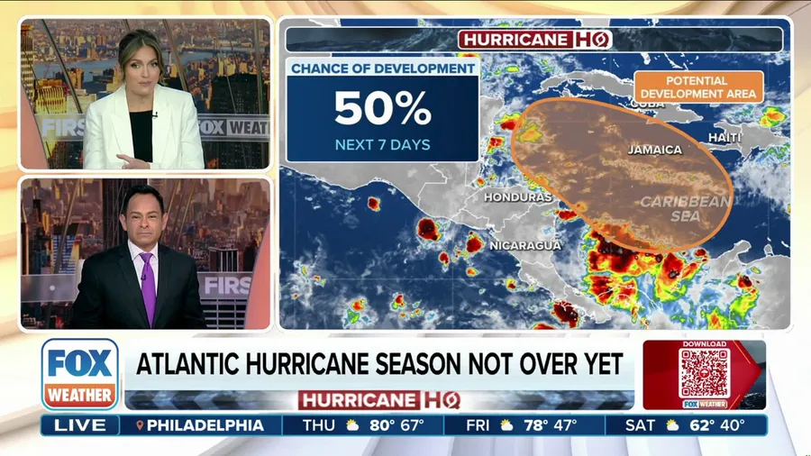 Chances for development increase for disturbance in Caribbean Sea