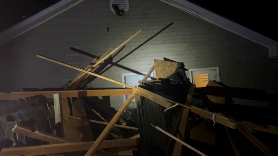 Watch: Homes damaged in Prairie Grove after severe weather tears across Arkansas