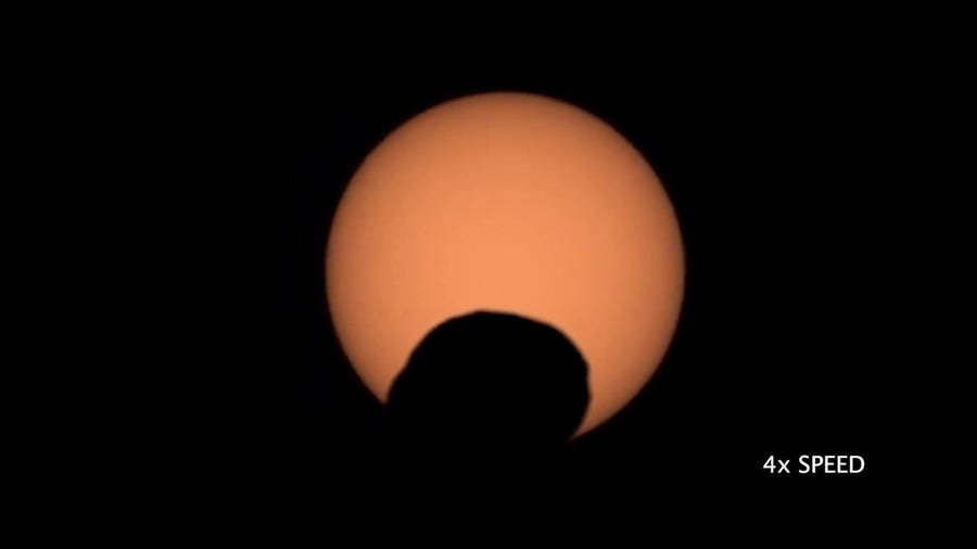 NASA's Perseverance rover records Martian moon Phobos partial eclipse of the Sun