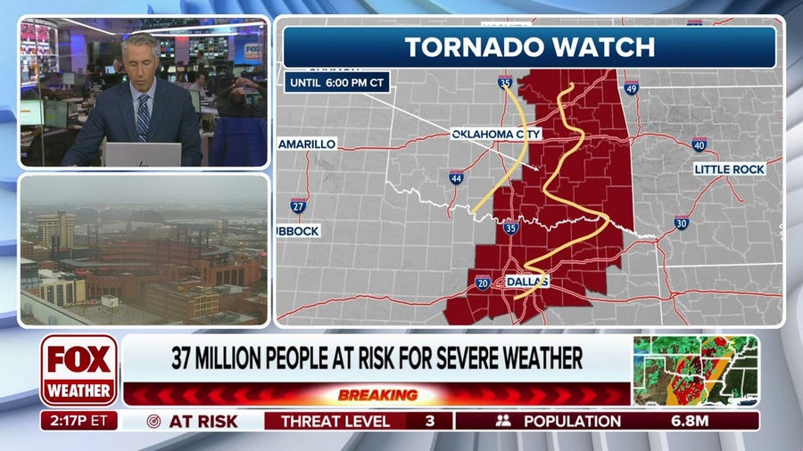 Tornado Warnings ongoing in Oklahoma as severe thunderstorms roll through