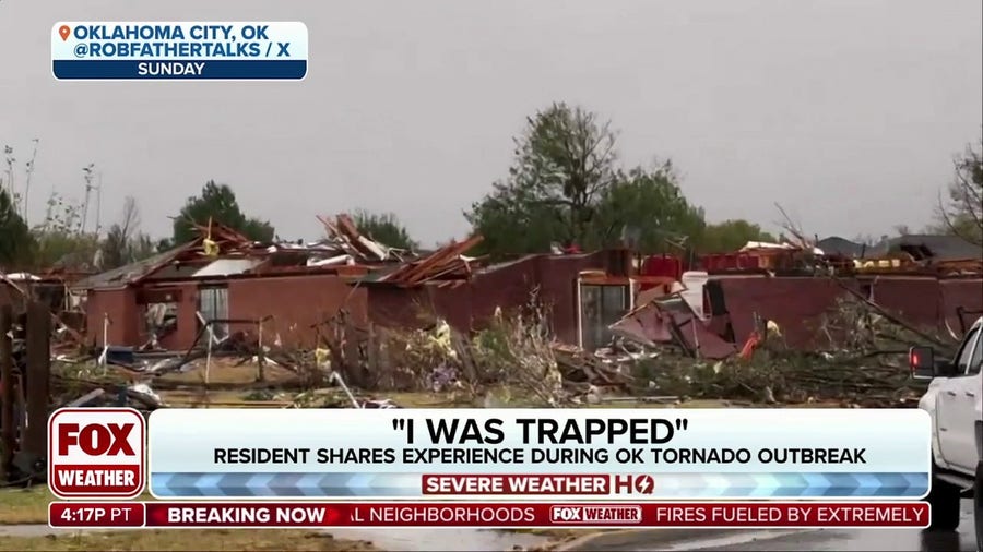 Oklahoma family survives after tornado rips a roof off their home