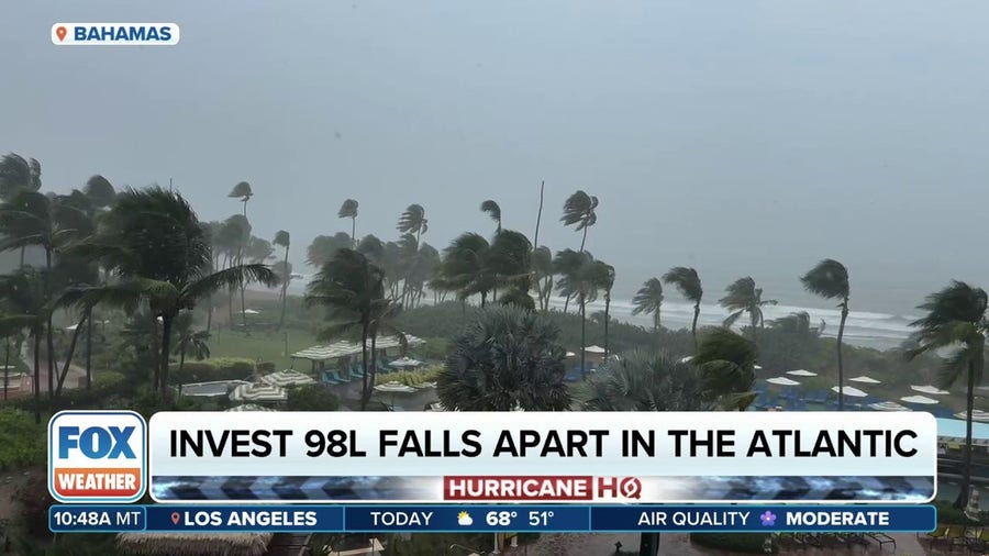 Invest 98L falls apart in the Atlantic