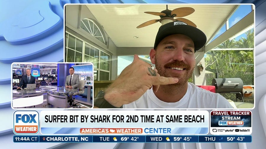 Florida surfer bit by shark for second time at same beach