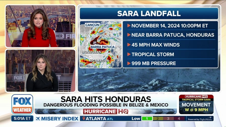 Florida in the clear as Sara no longer expected to survive Central America