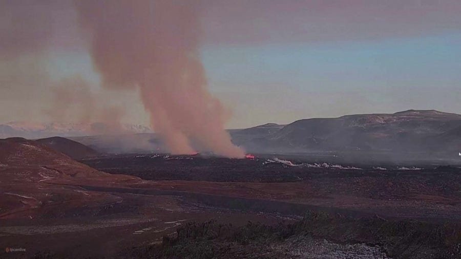 Watch: Lava, smoke fill sky above Iceland after volcanic eruption