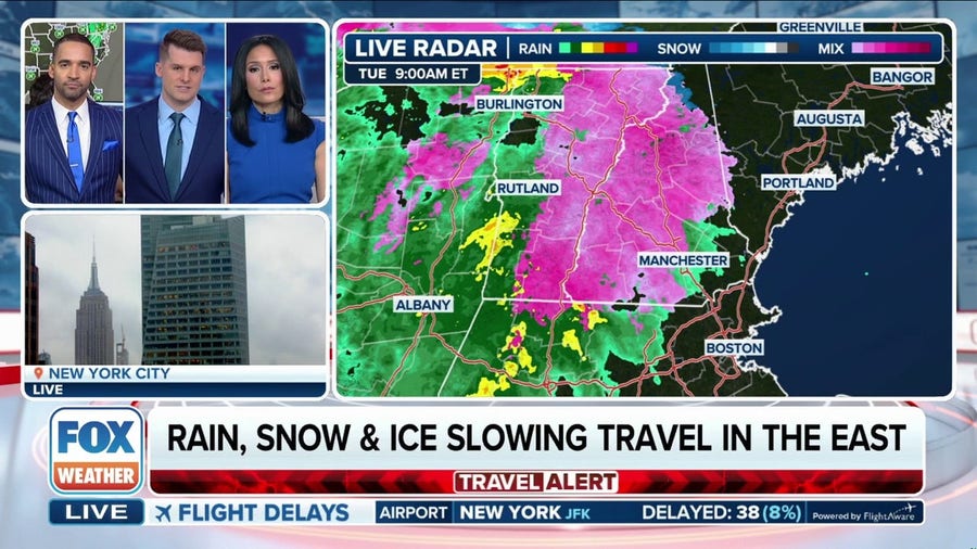 Freezing rain slows travel in Northeast as pre-Thanksgiving travel gets underway