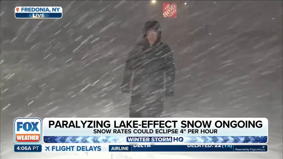 Feet of lake-effect snow pummels western New York