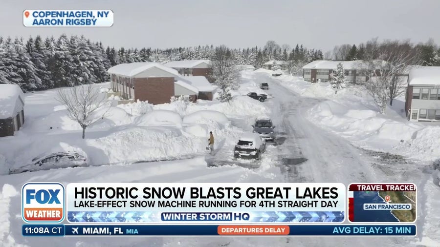 Historic lake-effect snowstorm drops 4 feet on Copenhagen, New York