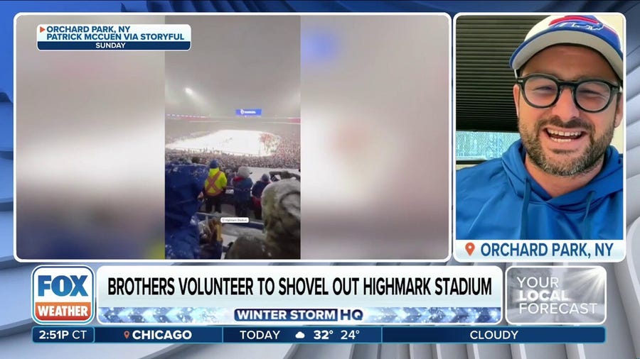 Buffalo Bills fans shovel out stadium before Sunday game