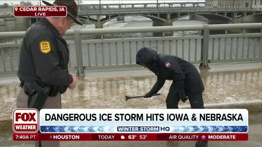 More than a quarter inch of ice covers eastern Iowa amid dangerous winter storm