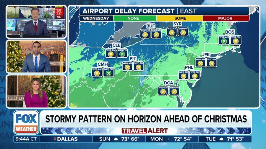 Stormy pattern expected ahead of busy Christmas travel